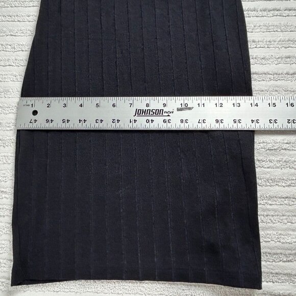 French Connection Women's Ribbed Polo Bodycon Mini Dress Popover Black Size 2 - Picture 7 of 9